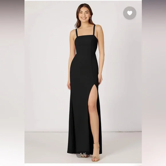 Azazie | Dresses | Black Azazie Bridesmaids Gown | Poshmark